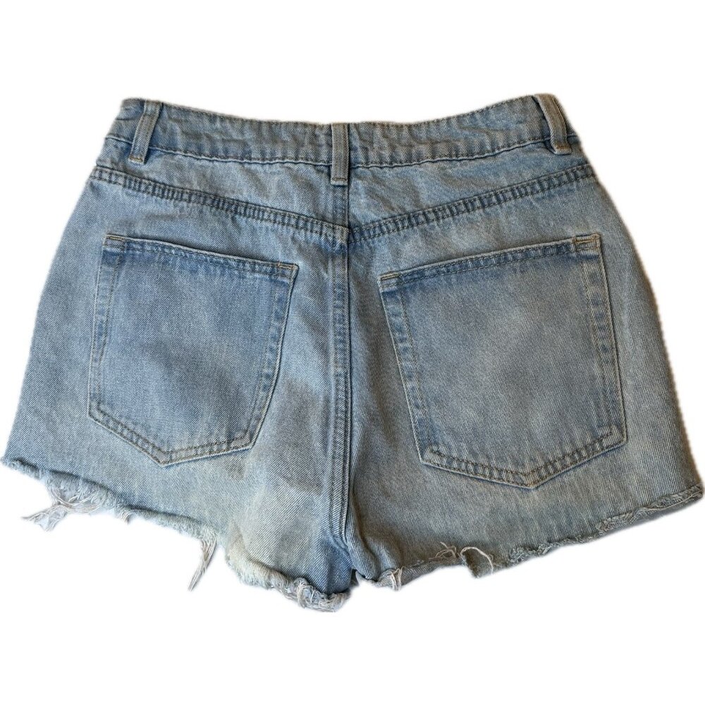 Women’s Good Vibes Denim Shorts Cropp Blue S Y2K - Picture 2 of 7